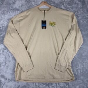 Seager Brand Long Sleeve Western Men's Rattler T Shirt Size 2XL Cream Cotton NWT